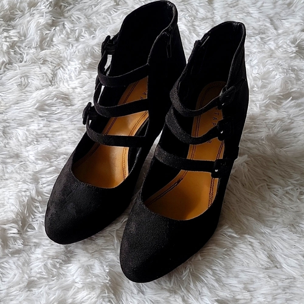 Metaphor Ankle Boots, Heeled Black Strappy Size Womens 10 - Picture 1 of 8